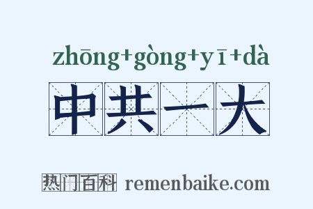 中共一大是什么意思的图片